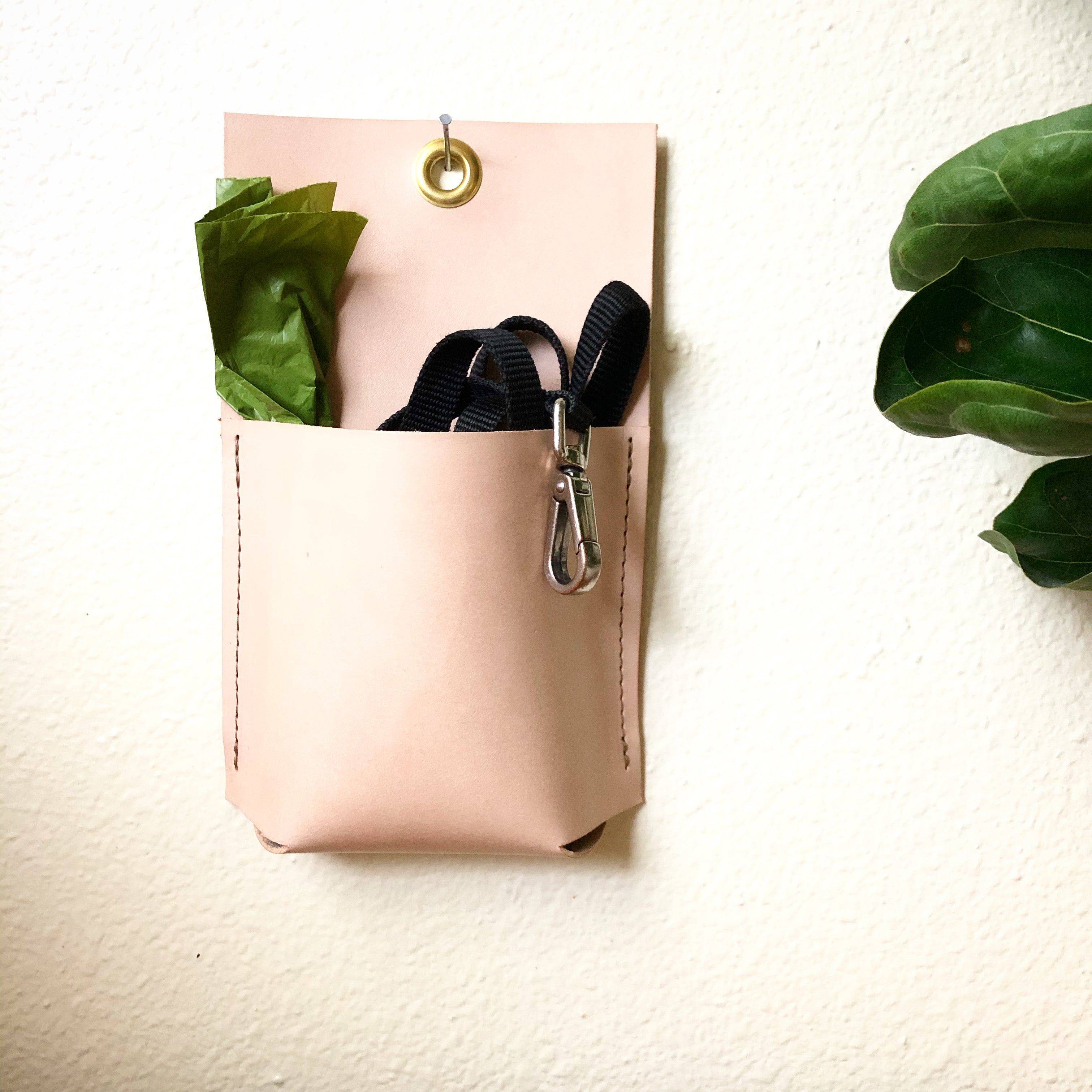 Leather Wall Pockets | 2024 Hanging Desk Organizer | Leather Wall Caddy | Pencil Holder