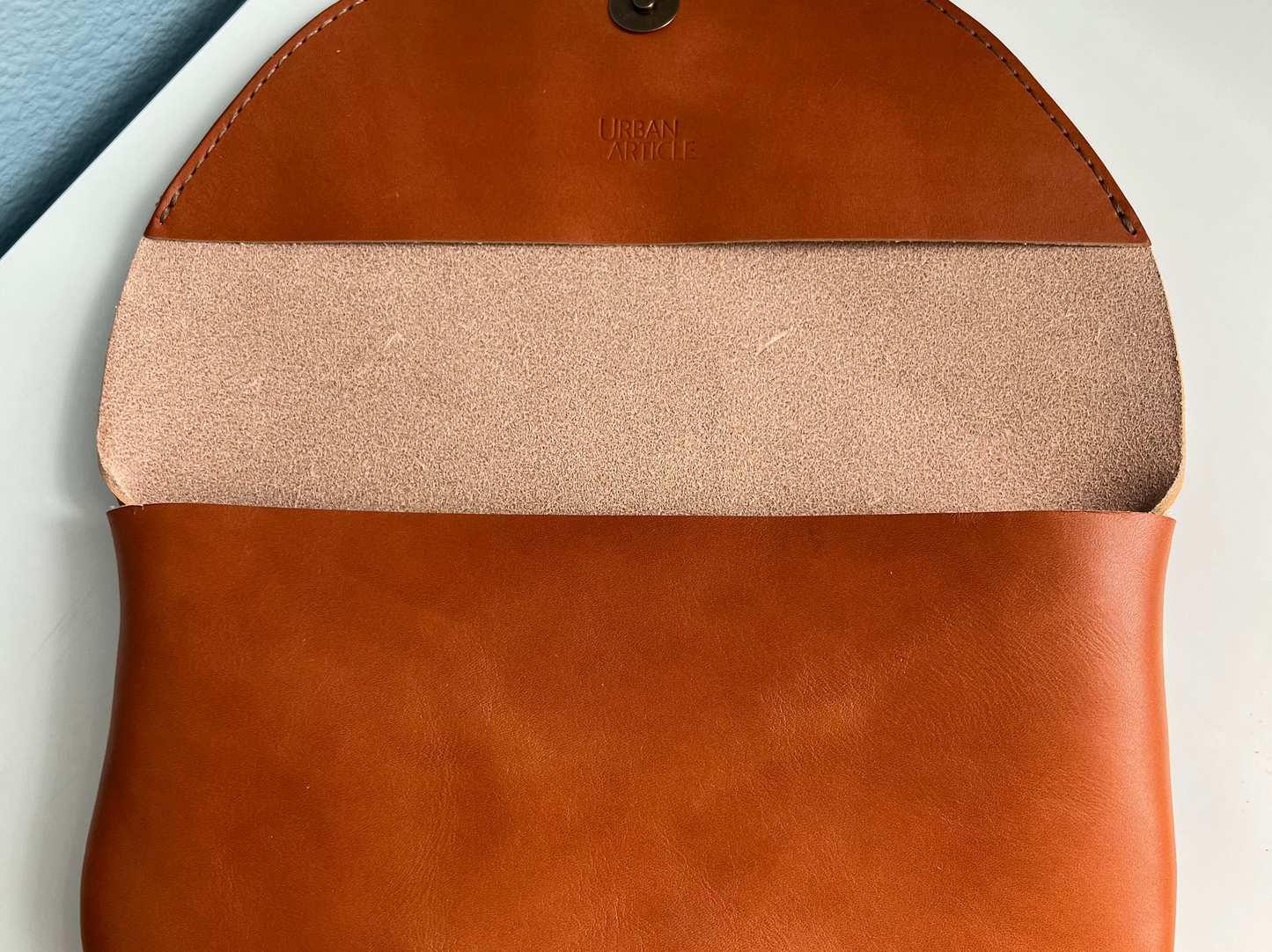 Tan Leather Clutch Purse