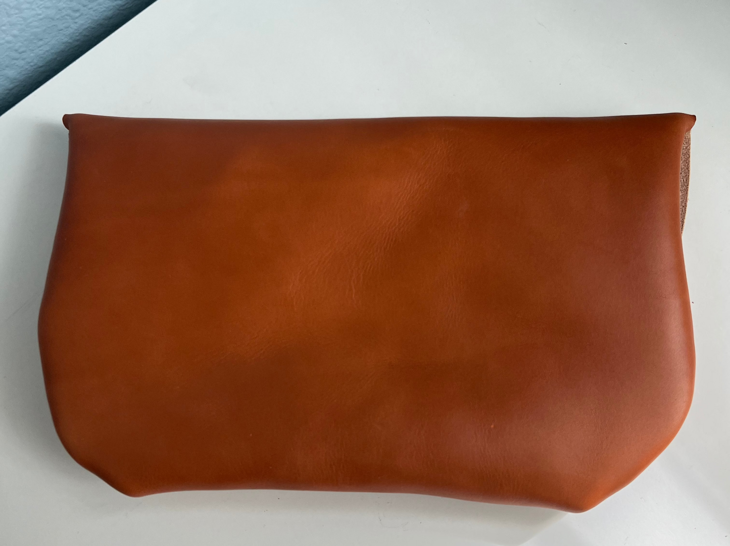 Tan Leather Clutch Purse