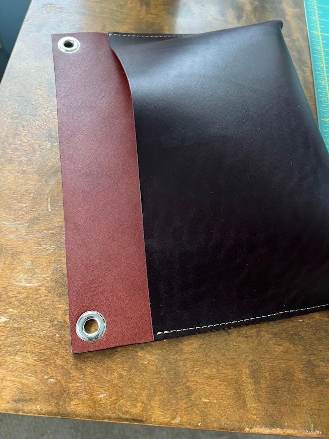 Two-Tone Leather Organizer | Hanging Leather Wall Pocket | Hanging Storage | Leather Gift