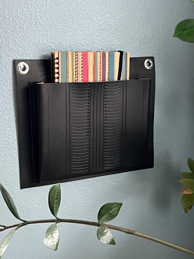 Leather Wall Pocket Organizer: American-Made Home Decor Full Grain Leather
